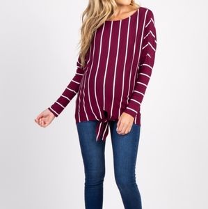 PinkBlush maternity tie front top